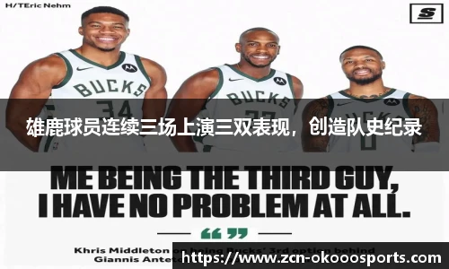 雄鹿球员连续三场上演三双表现，创造队史纪录